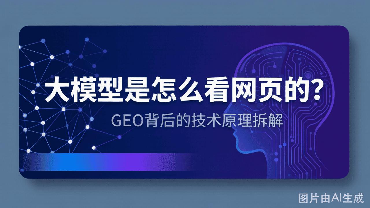 大模型是怎么看网页的?GEO背后的技术原理拆解配图